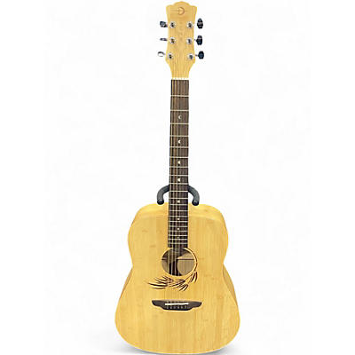 Used Luna WOODLAND BAMBOO DREADNAUGHT Natural Acoustic Guitar