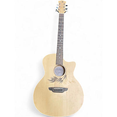 Used Luna Woodland Bamboo Grand Auditorium Bamboo Acoustic Electric Guitar