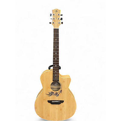 Used Luna Woodland Bamboo Natural Acoustic Electric Guitar