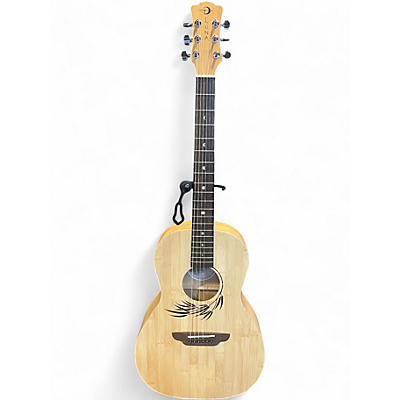 Used Luna Woodland Series Bamboo Parlor Natural Acoustic Electric Guitar