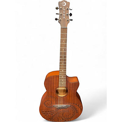 Used Luna gypsy TATTOO Natural Acoustic Electric Guitar
