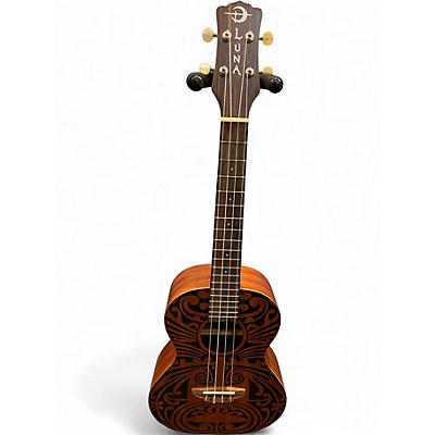 Used Luna mahagony tribal tenor tribal Ukulele