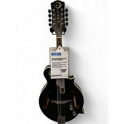 Used Luna moonbird Black and White Mandolin