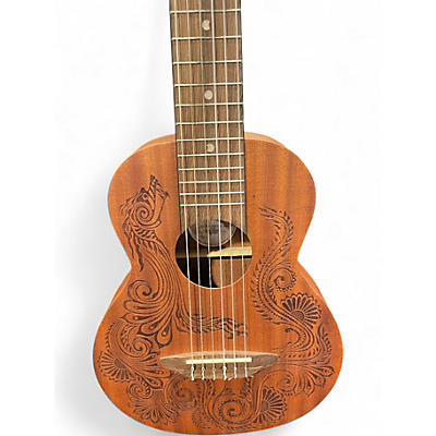 Used Luna uke hen dra mah 6 Natural Ukulele