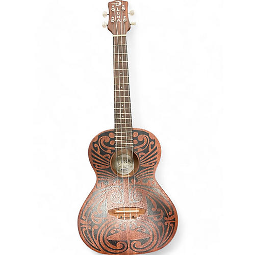 Luna Guitars Used Luna uku tribal tenor Natural Ukulele Natural