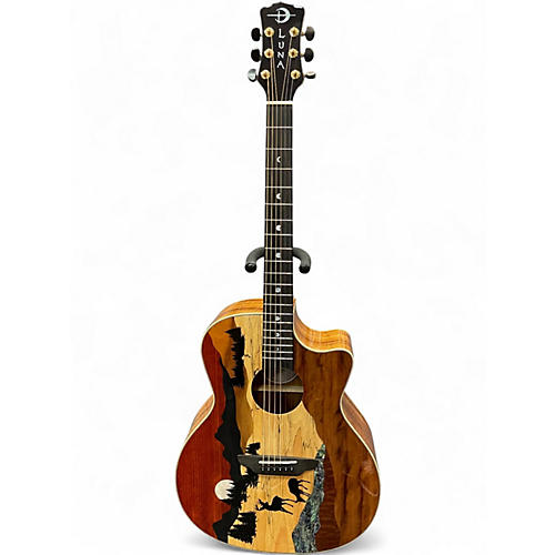 Used Luna vista deer deer Acoustic Electric Guitar deer