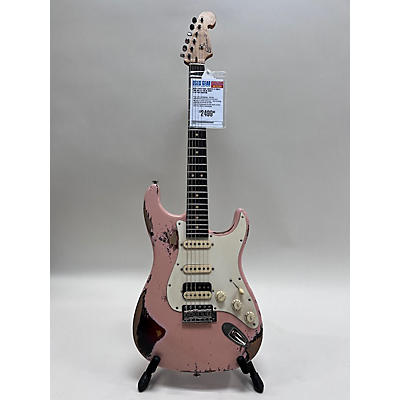 Used Luxxtone Choppa S Shell Pink Relic Solid Body Electric Guitar