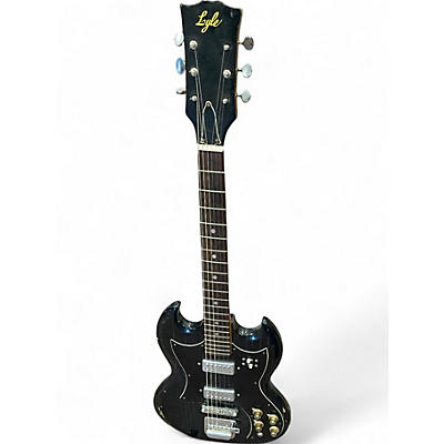 Used Lyle 1970s SG BLACK Solid Body Electric Guitar