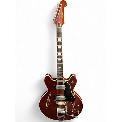 Used Lyle Hollow Body Burnt Sienna Hollow Body Electric Guitar