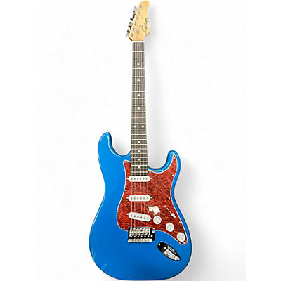 Used Lyman LS250 Blue Solid Body Electric Guitar