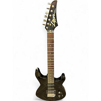 Used Lyon By Washburn LE2B Black Solid Body Electric Guitar