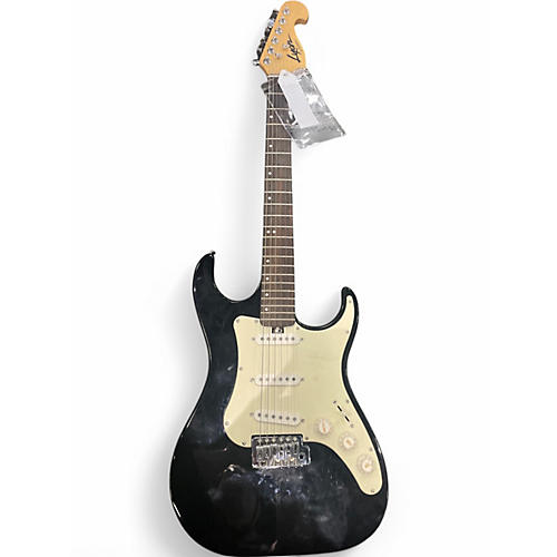 Used Lyon By Washburn STRATOCASTER Black Solid Body Electric Guitar Black