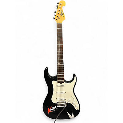 Used Lyon Rock Black Solid Body Electric Guitar