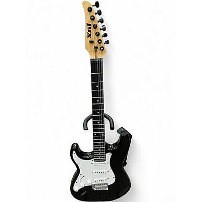 Used Lyx Pro ELECTRIC GUITAR Black and White Solid Body Electric Guitar