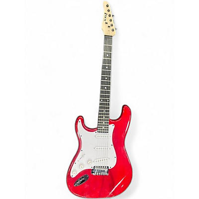 Used Lyx Pro s series left handed red Solid Body Electric Guitar