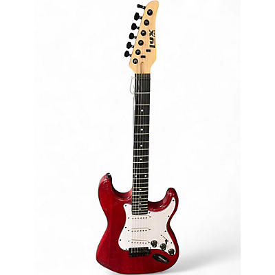 Used Lyxpro Double Cut Electric Guitar Red Solid Body Electric Guitar
