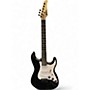 Used Lyxpro Strat Style Black Solid Body Electric Guitar Black