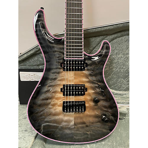 Mayones Used MAYONES REGIUS CORE 7 5A FLAME MAPLE TOP Solid Body Electric Guitar TRANS NATURAL FADE BLACK BURST OUT GLOSS