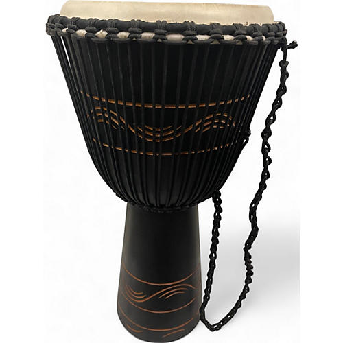 Used MEINL 12in african djembe Black Drum Black 30