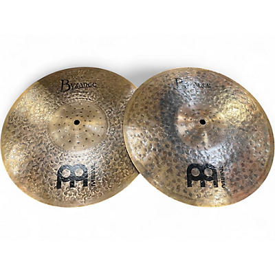 Used MEINL 14in Byzance Dark Hi Hat Pair Cymbal
