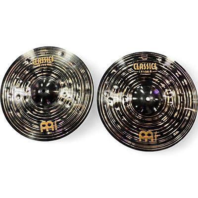 Used MEINL 14in CLASSIC CUSTOM DARK HI HAT PAIR Cymbal