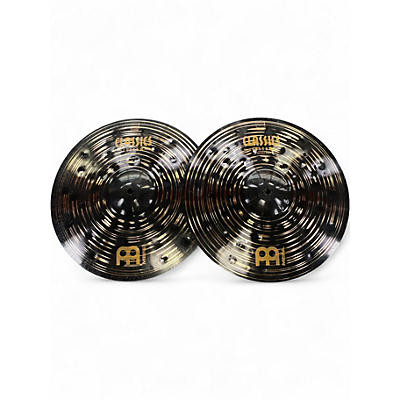 Used MEINL 14in CUSTOM DARK HI HAT PAIR Cymbal