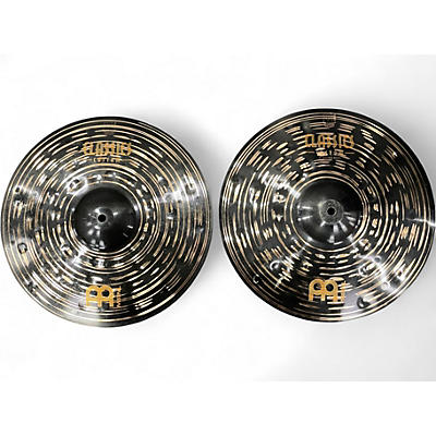 Used MEINL 14in DARK HI HAT PAIR Cymbal