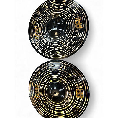 Used MEINL 14in DARK HI HAT PAIR Cymbal