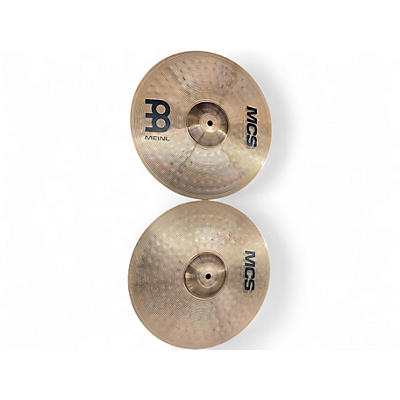 Used MEINL 14in MCS HIHAT BOTTOM AND TOP 14IN Cymbal