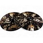 Used MEINL 14in classic custom dark hihat pair Cymbal 33