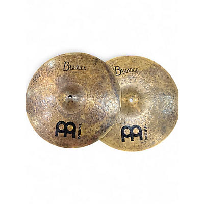 Used MEINL 15in Byzance Dark Hi Hat Pair Cymbal