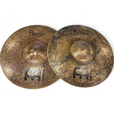 Used MEINL 15in Byzance Dark Hi Hat Pair Cymbal