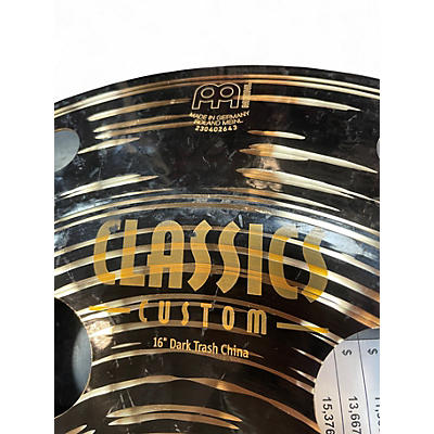 Used MEINL 16in Classic Custom Dark Trash China Cymbal