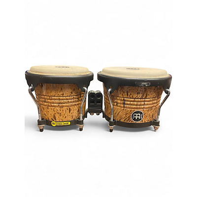 Used MEINL 30th Anniversary Edition Wood Bongo Leopard Burl Bongos