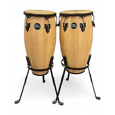 Used MEINL Headliner Series Conga Set with Height Adjustable Basket Stands Natural Conga