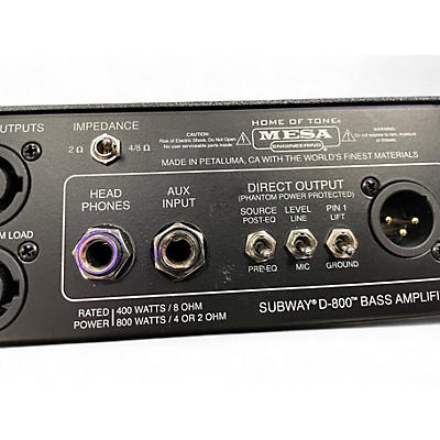Used MESA/Boogie SUBWAY D800 Bass Amp Head