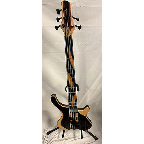 Used MGBass Desert Custom 5 String Natural Satin Goncalo Alves Over Curly Maple Electric Bass Guitar Natural Satin Goncalo Alves Over Curly Maple