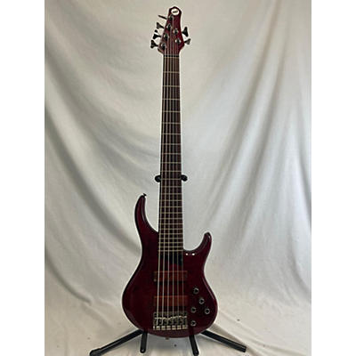 MTD Used MTD AG6 Crimson Burst Electric Bass Guitar