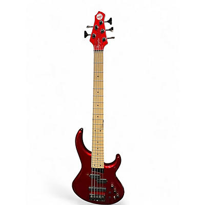 Used MTD KINGSTON LK-5 CHANGED PICKUPS Red Electric Bass Guitar