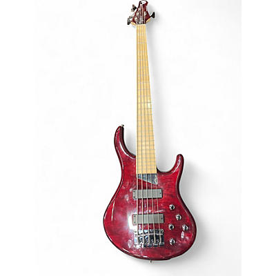 Used MTD KINGSTON Z5 Trans Red Electric Bass Guitar