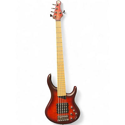Used MTD Kingston Super 5 String Red Electric Bass Guitar