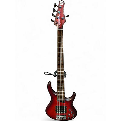 Used MTD Kingston Super-5 Trans Red Electric Bass Guitar