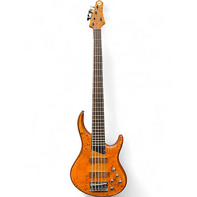 Used MTD Kingston Z Poplar Burl Vintage Natural Electric Bass Guitar