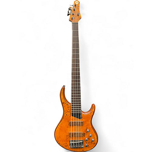 Used MTD Kingston Z Poplar Burl Vintage Natural Electric Bass Guitar Vintage Natural