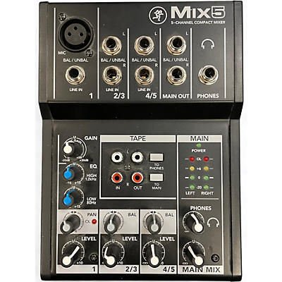 Used Mackie Mix5 5 Channel Compact Unpowered Mixer