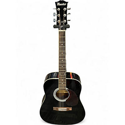 Used Maestro SA41BKCH Black Acoustic Guitar