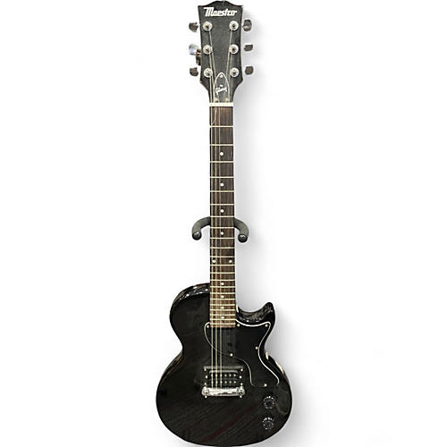 Used Maestro les paul jr Black Solid Body Electric Guitar Black