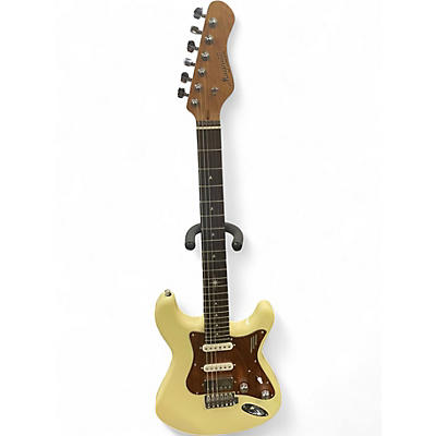 Used Magneto Sonnet Deluxe Vintage White Solid Body Electric Guitar