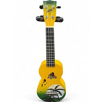 Used Mahalo MD1HAGNB YELLOW GREEN Ukulele