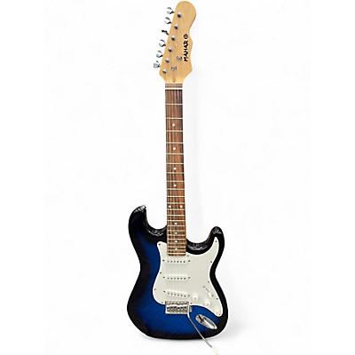 Used Mahar Strat Style Blue Solid Body Electric Guitar